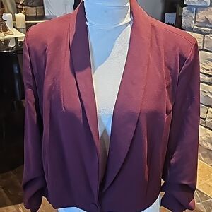 Fashion Nova Burgundy cropped blazer size XL